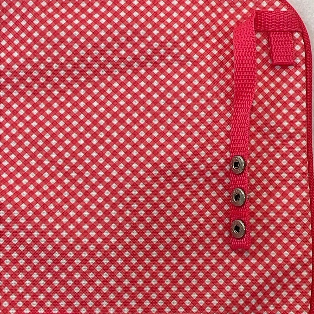 Thirty-One Pocket A Tote Zipper Utility Pouch Insert Coral Gingham Pool … - Picture 4 of 13